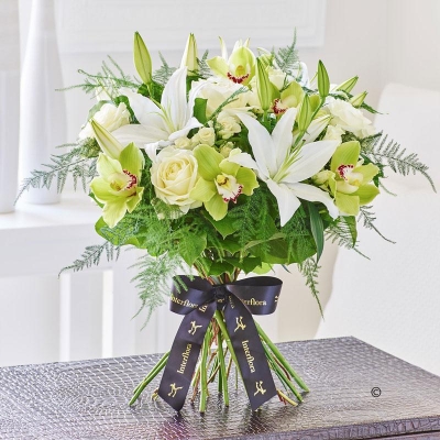 Luxury Cymbidium Orchid and Lily Hand tied *