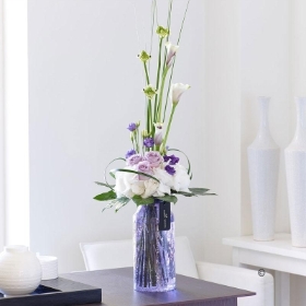 Luxury Lilac Rose, Calla Lily and Lisianthus Vase *