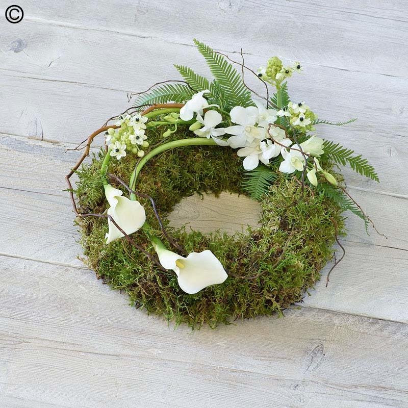 White Calla Wreath