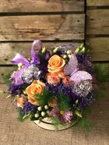 Hat Box Blooms and Butterflies