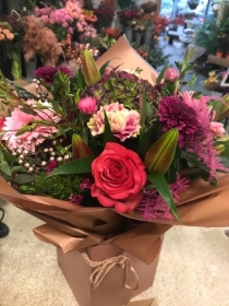 Bitter Sweet Shimmer   Hand  tied bouquet